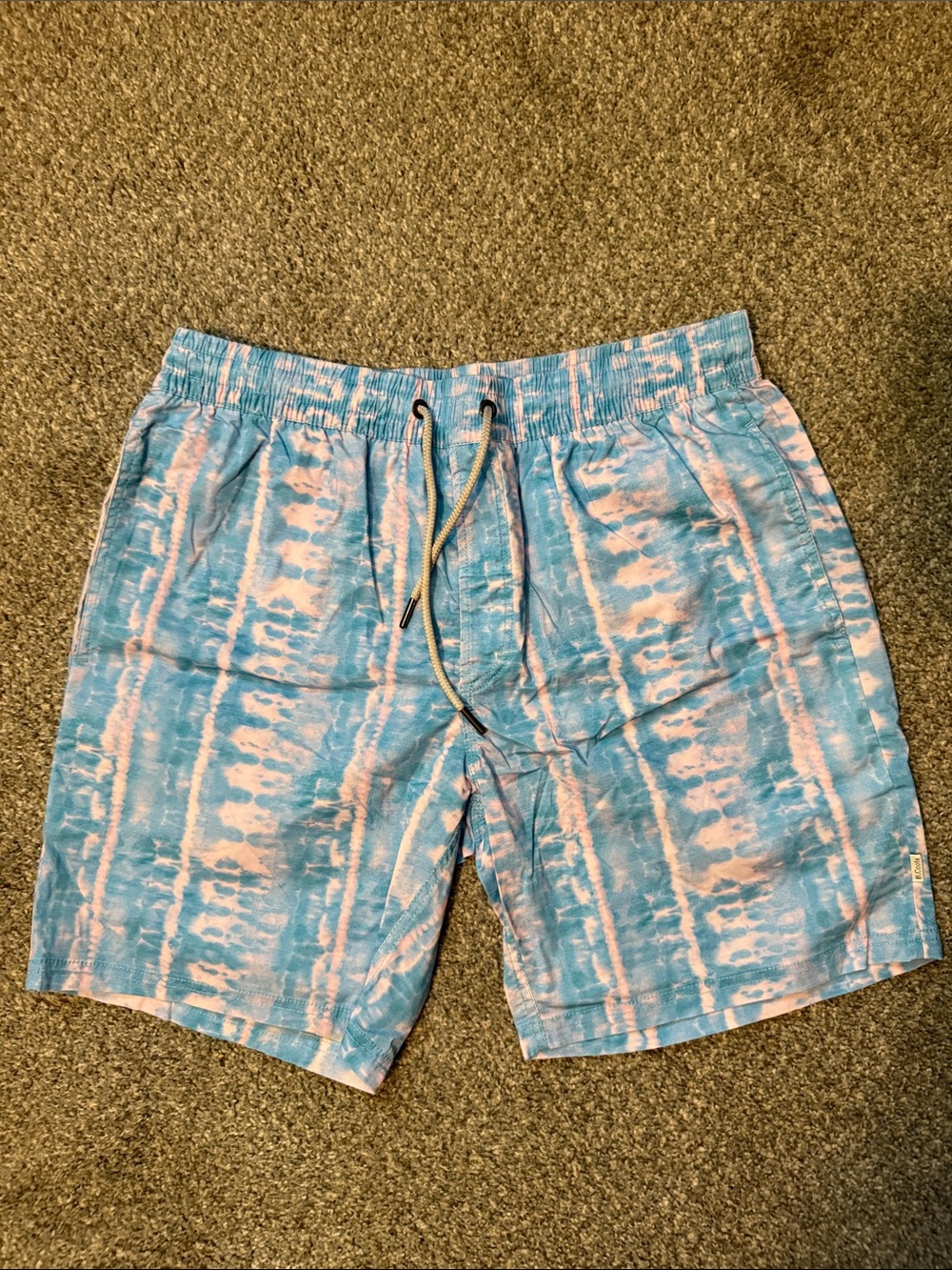 Barney Cools Blue & Pink Tie-Dye Swim Trunks